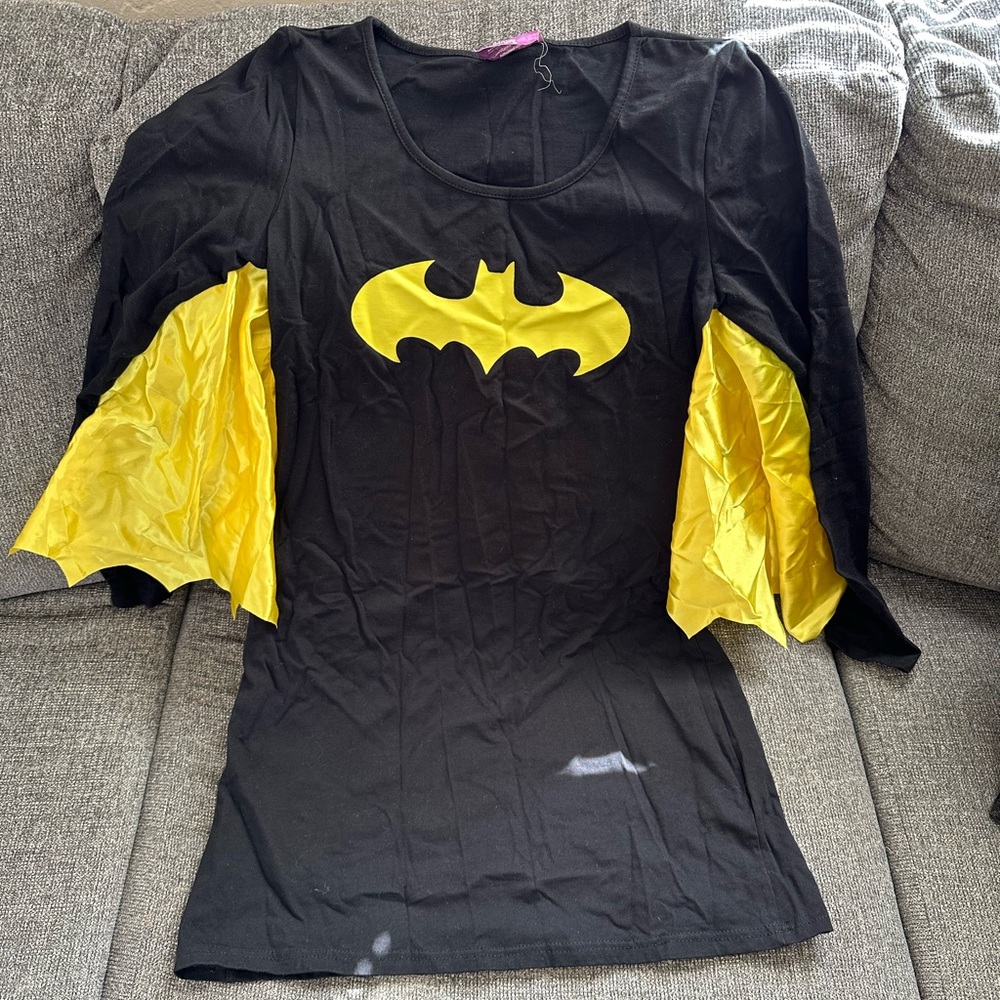 Batgirl womens dress with catwoman glasses